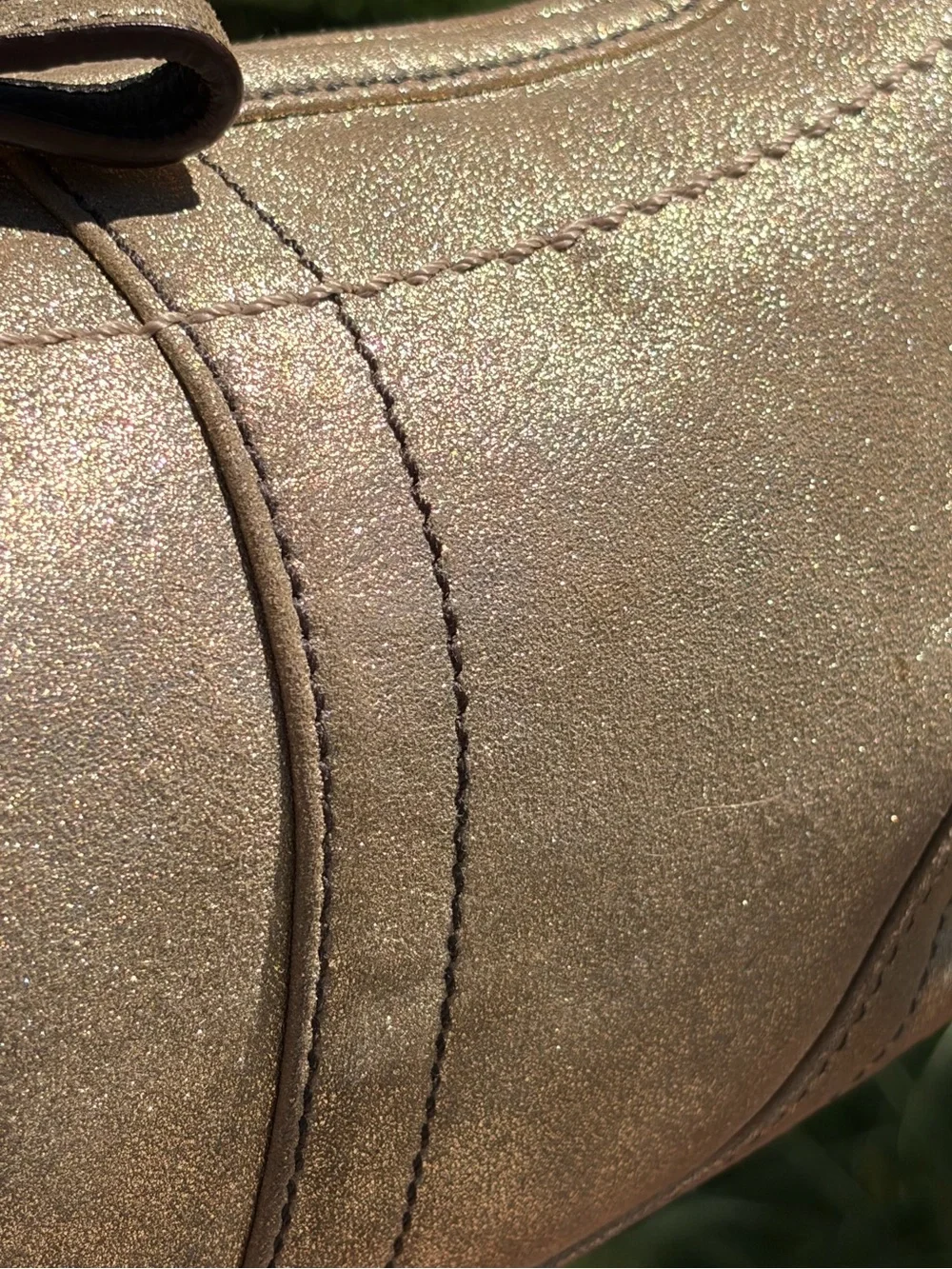 Vintage COACH Soho Metallic Gold Signature Limited Edition Hobo 3685